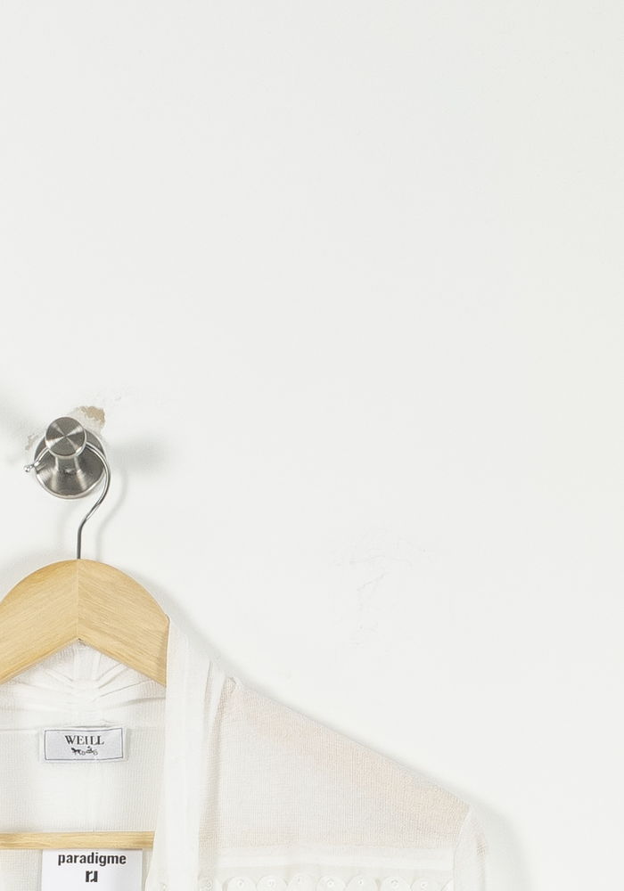 Cardigan Blanc - Taille L/40 de la marque Weill | PARAD88974 - Vendu par Paradigme - Image 3