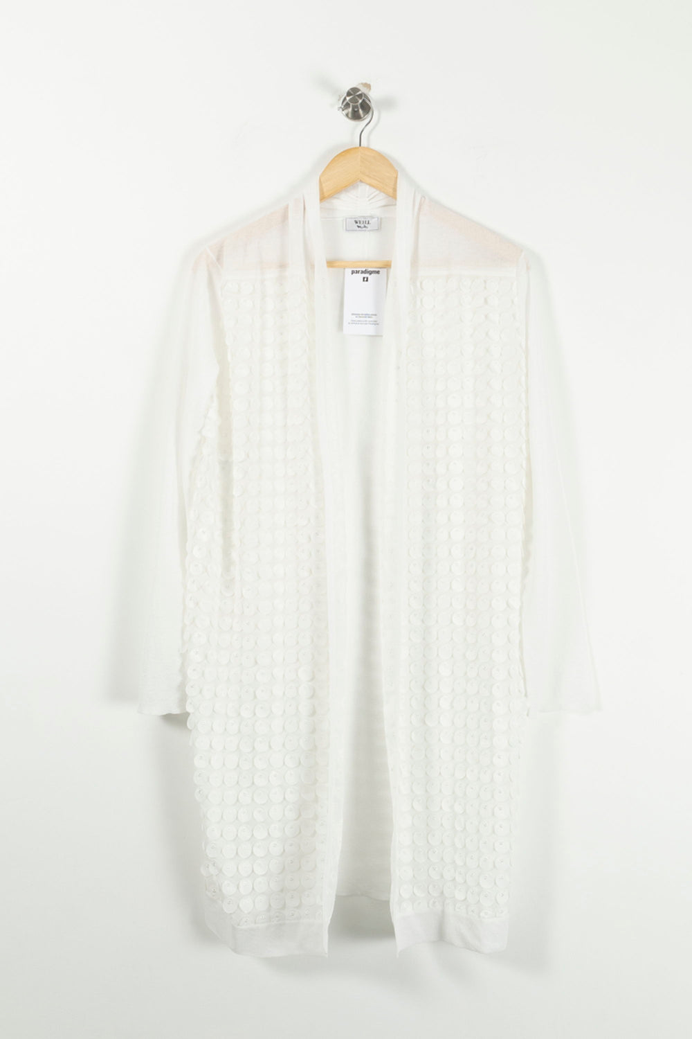 Cardigan Blanc - Taille L/40 de la marque Weill | PARAD88974 - Vendu par Paradigme - Image 2