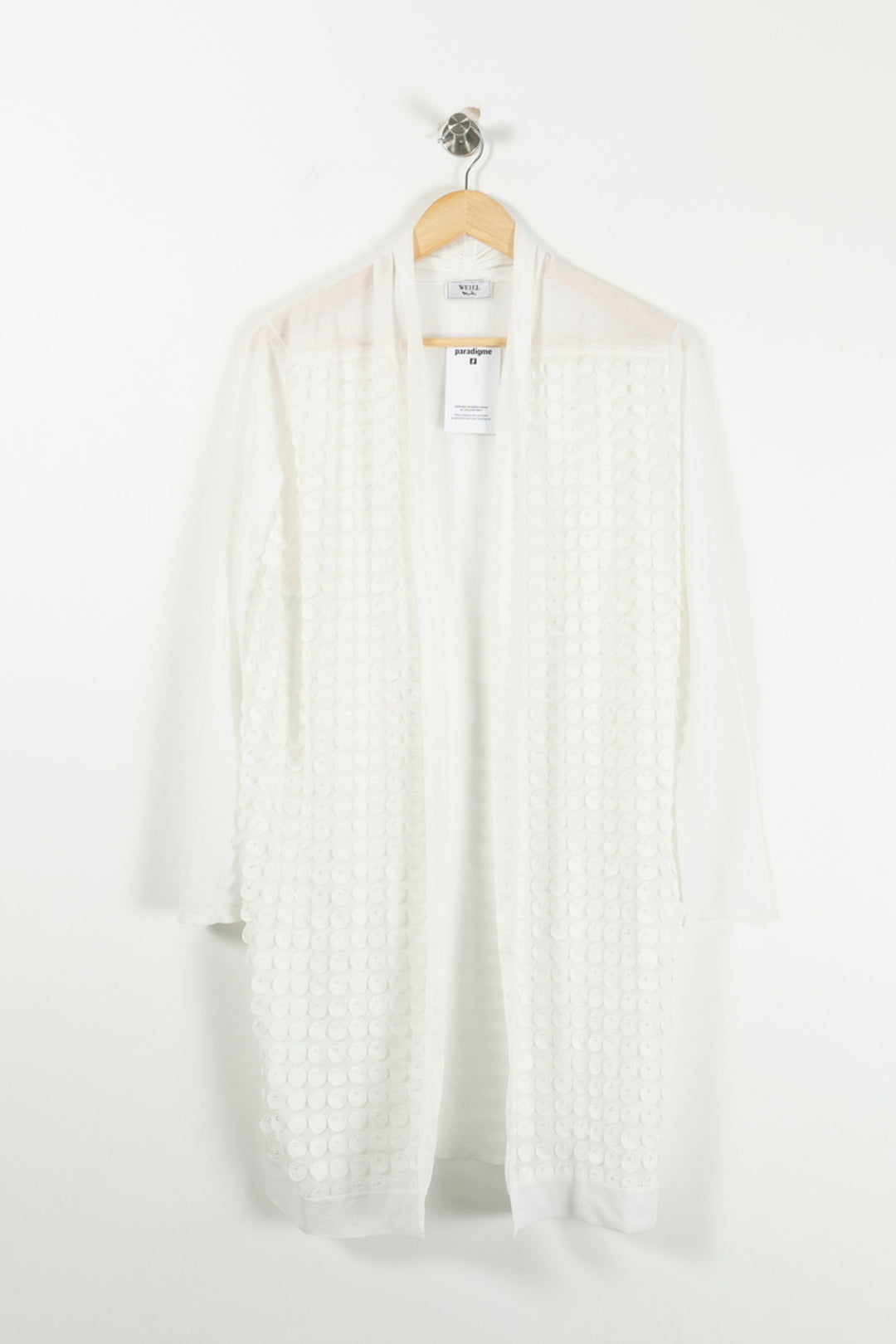 Cardigan Blanc - Taille L/40 de la marque Weill | PARAD88974 - Vendu par Paradigme - Image 2