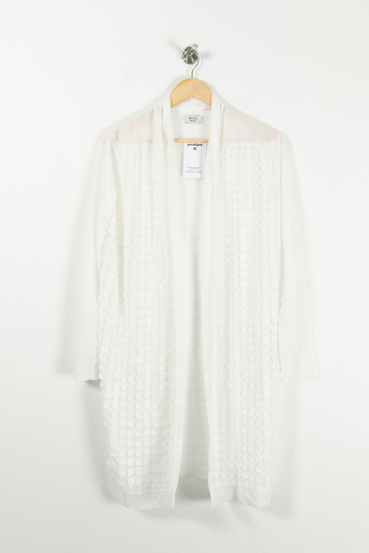 Cardigan Blanc - Taille L/40 de la marque Weill | PARAD88974 - Vendu par Paradigme - Image 2
