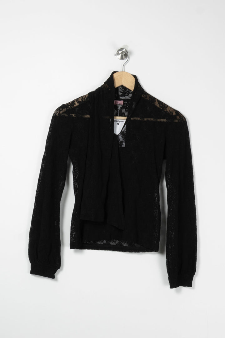 Blouse Noire - Taille M/38 de la marque Stella Forest | PARAD88980 - Vendu par Paradigme - Image 2