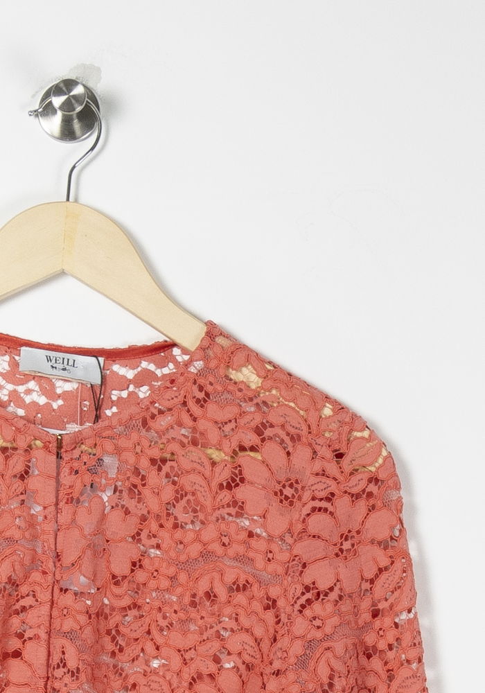 Veste En Dentelle Rouge - Taille M/38 de la marque Weill | PARAD88985 - Vendu par Paradigme - Image 3