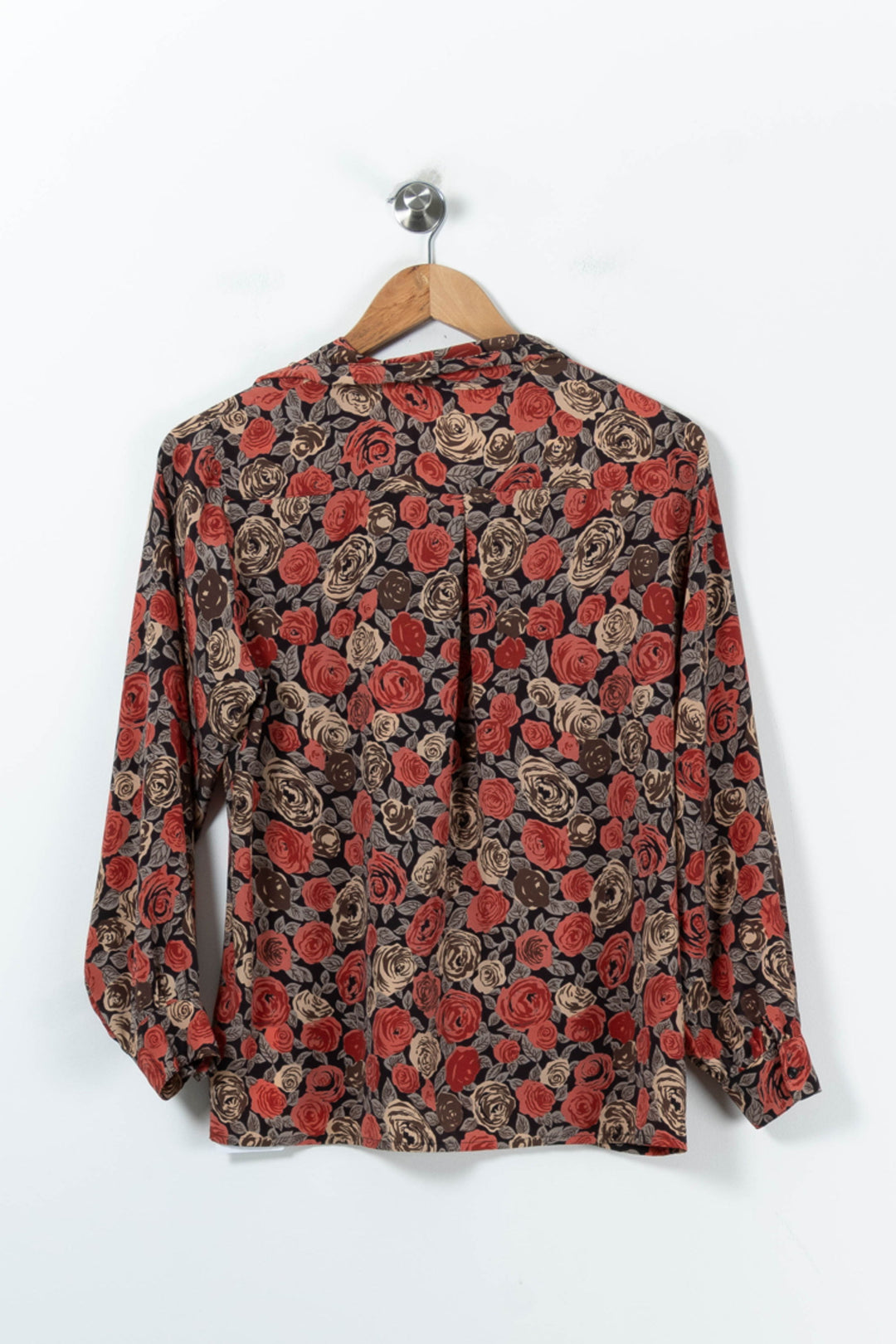 Chemise Fleurie Rouge et Beige - Taille M/38 de la marque Maison 123 | PARAD88988 - Vendu par Paradigme - Image 4