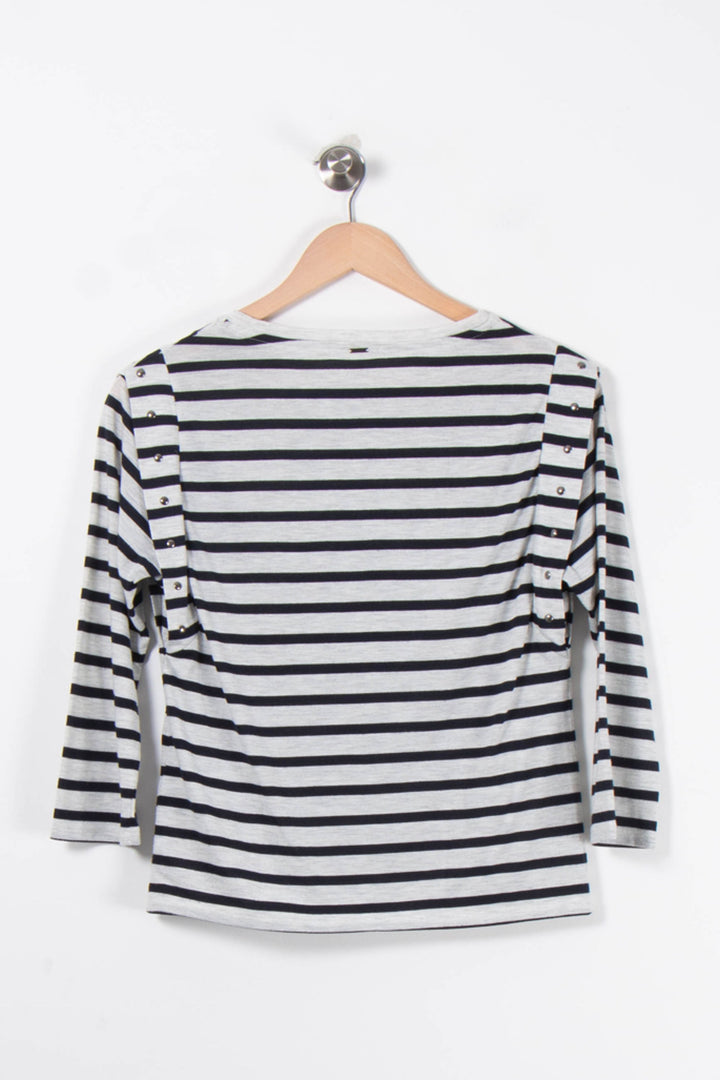 Marinière Blanche et Noire - Taille XS/34 de la marque IKKS | PARAD88989 - Vendu par Paradigme - Image 4
