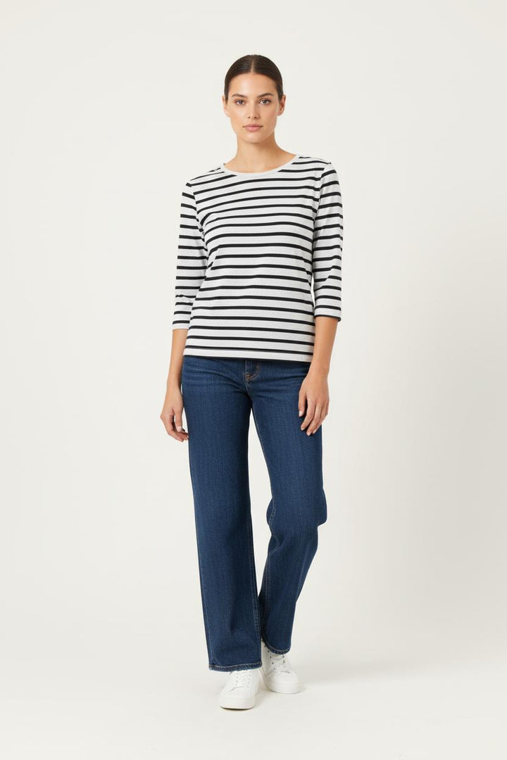 Marinière Blanche et Noire - Taille XS/34 de la marque IKKS | PARAD88989 - Vendu par Paradigme - Image 1