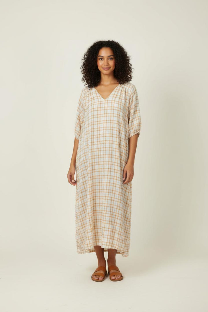 Robe Longue Blanc et Orange - Taille M/38 de la marque Humility | PARAD88996 - Vendu par Paradigme - Image 1