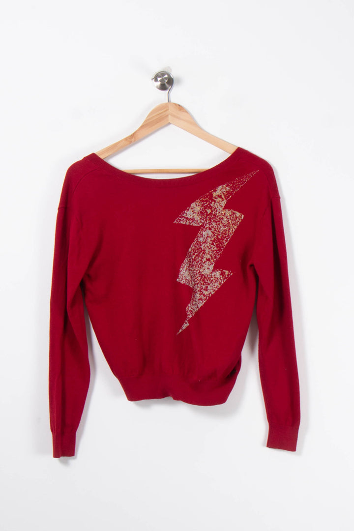 Pull Bordeaux - Taille XS/34 de la marque IKKS | PARAD89000 - Vendu par Paradigme - Image 4