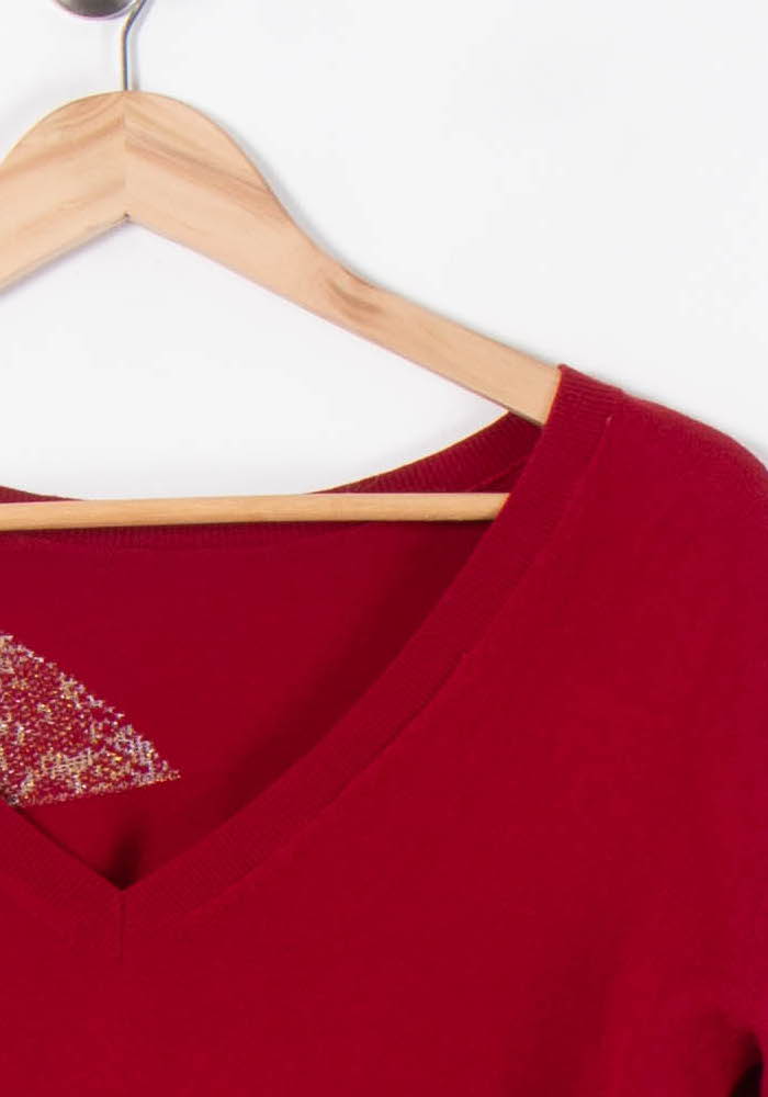 Pull Bordeaux - Taille XS/34 de la marque IKKS | PARAD89000 - Vendu par Paradigme - Image 3