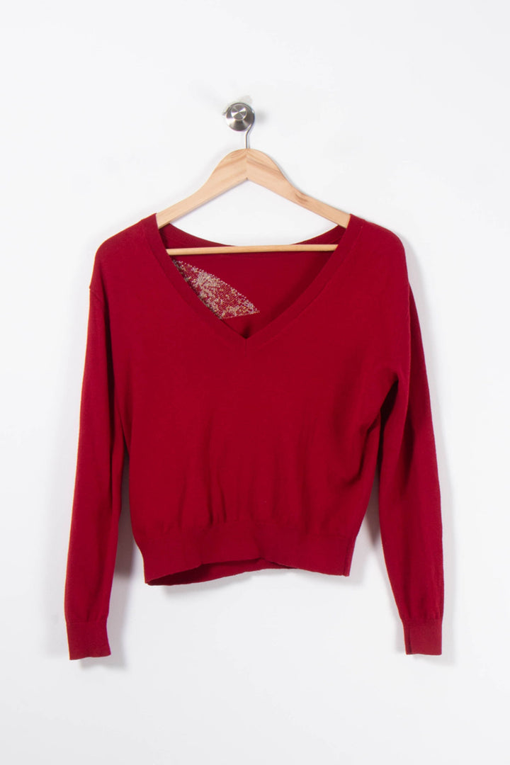 Pull Bordeaux - Taille XS/34 de la marque IKKS | PARAD89000 - Vendu par Paradigme - Image 2