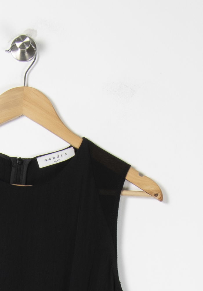 Robe Courte Noire - Taille S/36 de la marque Sandro | PARAD89013 - Vendu par Paradigme - Image 3