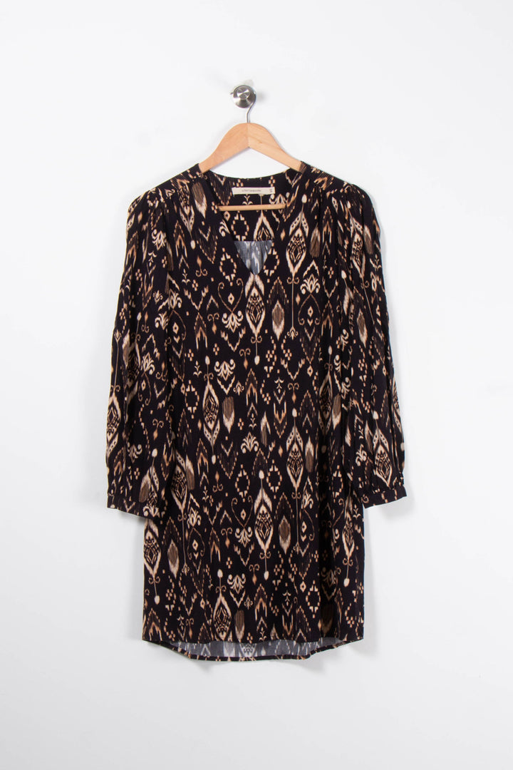 Robe Noire et Beige - Taille L/40 de la marque La Fée Maraboutée | PARAD89026 - Vendu par Paradigme - Image 2