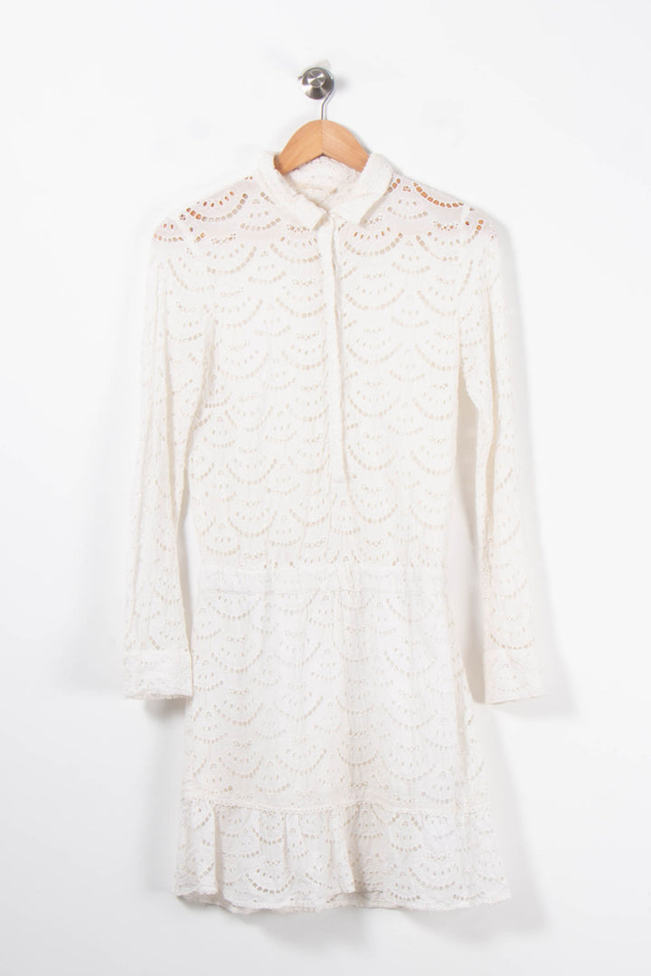 Robe Courte Blanche - Taille S/36 de la marque ba&sh | PARAD89036 - Vendu par Paradigme - Image 2