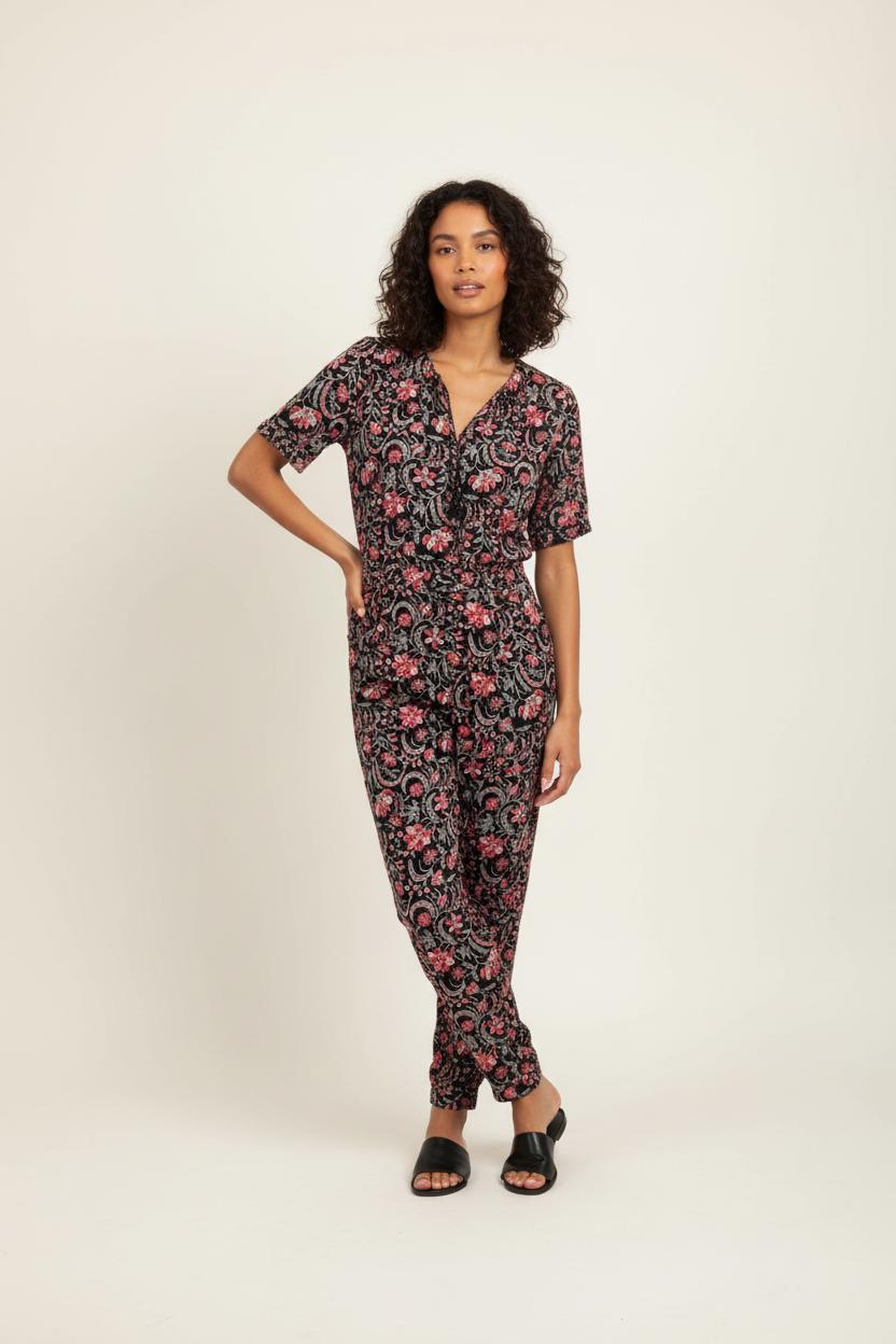 Combinaison Noire et Rose - Taille S/36 de la marque ba&sh | PARAD89037 - Vendu par Paradigme - Image 1