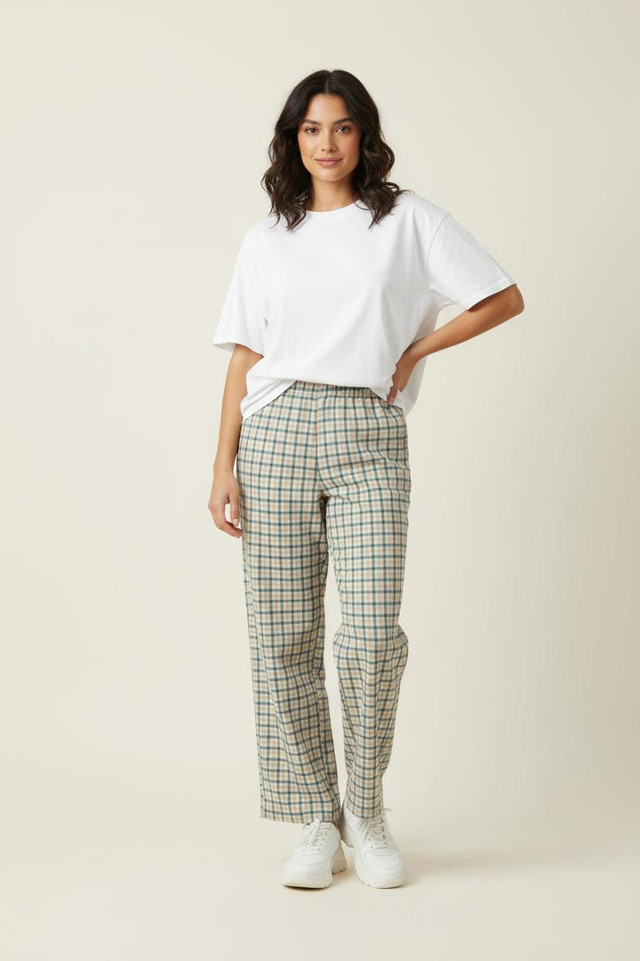 Pantalon à Carreaux Beige et Vert - Taille M/38 de la marque Momoni | PARAD89047 - Vendu par Paradigme - Image 1