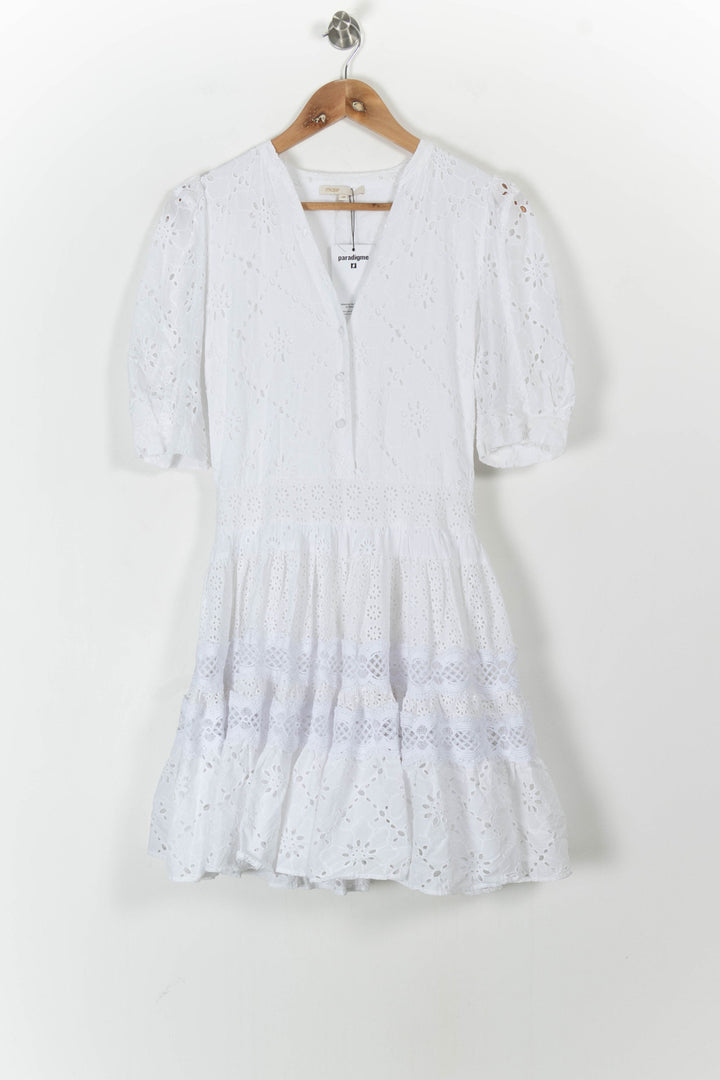 Robe Courte Blanche - Taille M/38 de la marque Maje | PARAD89055 - Vendu par Paradigme - Image 2