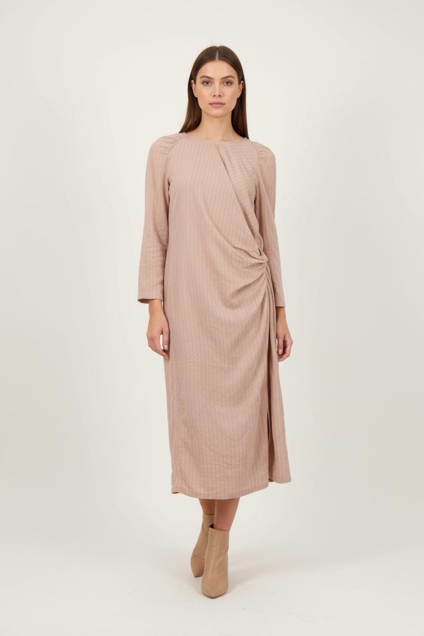 Robe Midi Beige rayée - Taille M/38 de la marque Humanoid | PARAD89057 - Vendu par Paradigme - Image 1