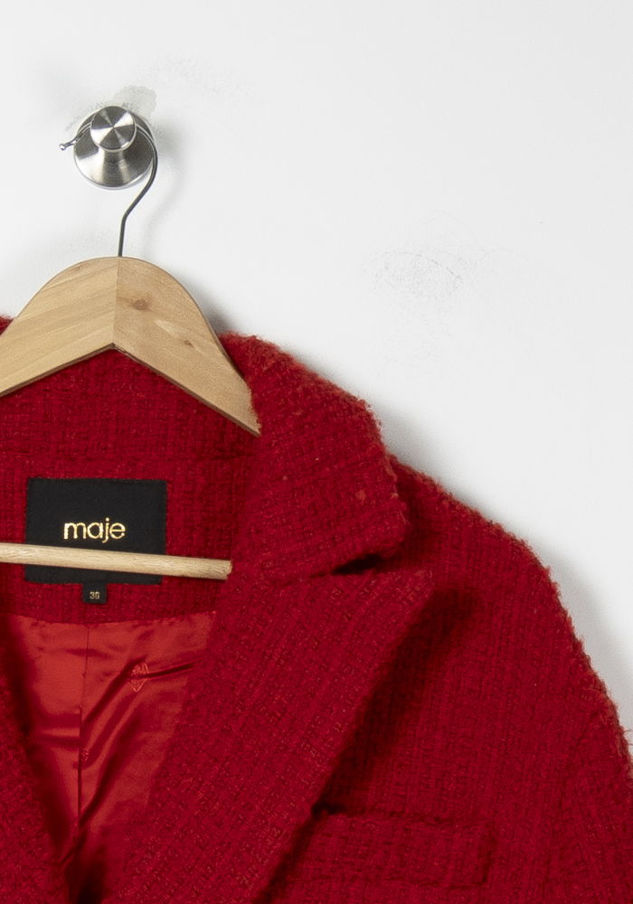 Blazer Rouge - Taille S/36 de la marque Maje | PARAD89069 - Vendu par Paradigme - Image 3