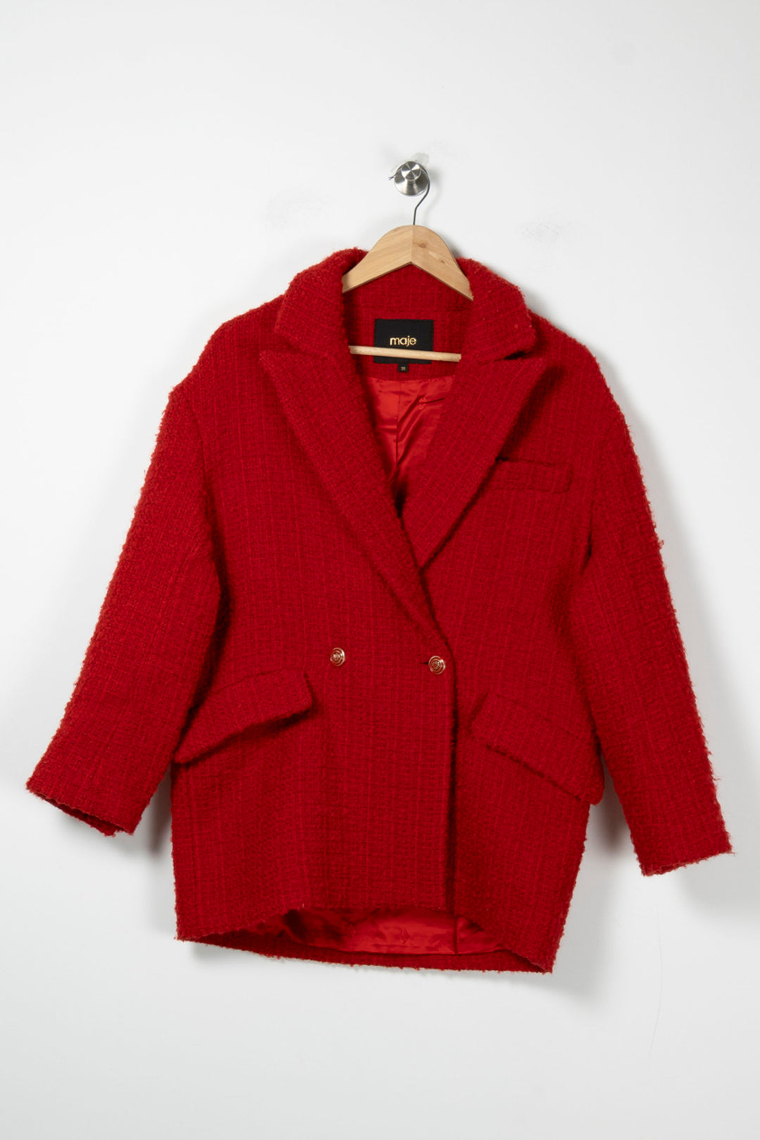 Blazer Rouge - Taille S/36 de la marque Maje | PARAD89069 - Vendu par Paradigme - Image 2