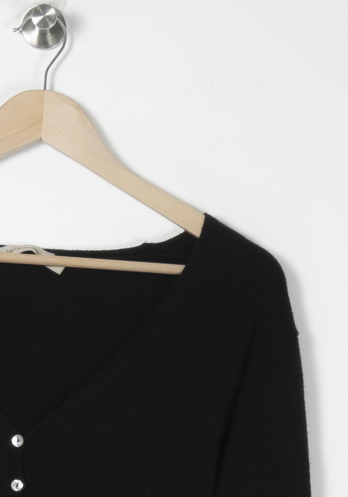 Cardigan Noir - Taille M/38 de la marque La Fée Maraboutée | PARAD89092 - Vendu par Paradigme - Image 3