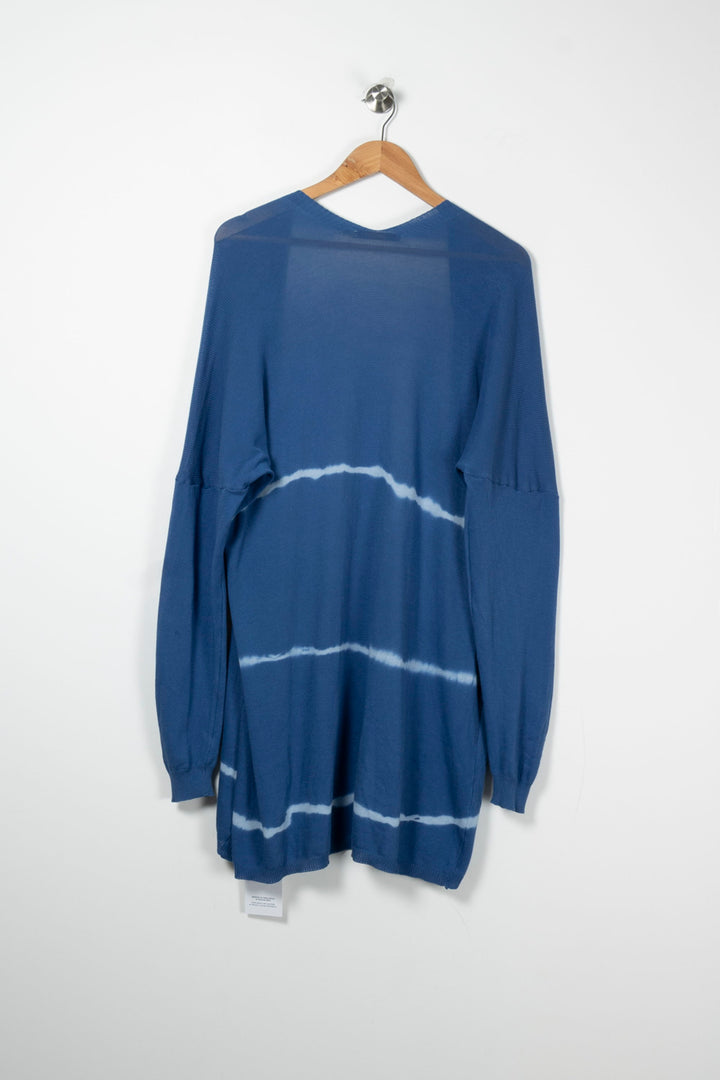 Gilet Bleu et Blanc - Taille M/38 de la marque La Fée Maraboutée | PARAD89107 - Vendu par Paradigme - Image 4