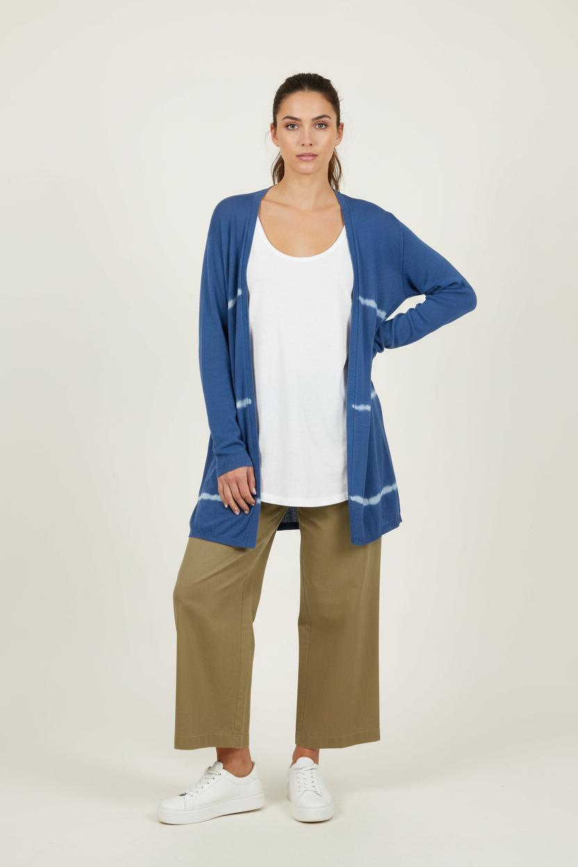 Gilet Bleu et Blanc - Taille M/38 de la marque La Fée Maraboutée | PARAD89107 - Vendu par Paradigme - Image 1