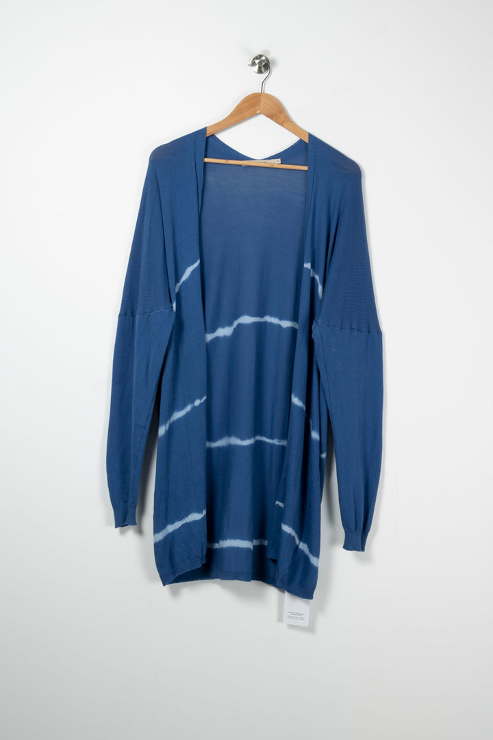 Gilet Bleu et Blanc - Taille M/38 de la marque La Fée Maraboutée | PARAD89107 - Vendu par Paradigme - Image 2