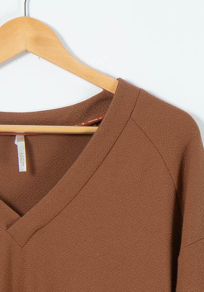 Robe Pull Marron - Taille XS/34 de la marque I.Code | PARAD89123 - Vendu par Paradigme - Image 3