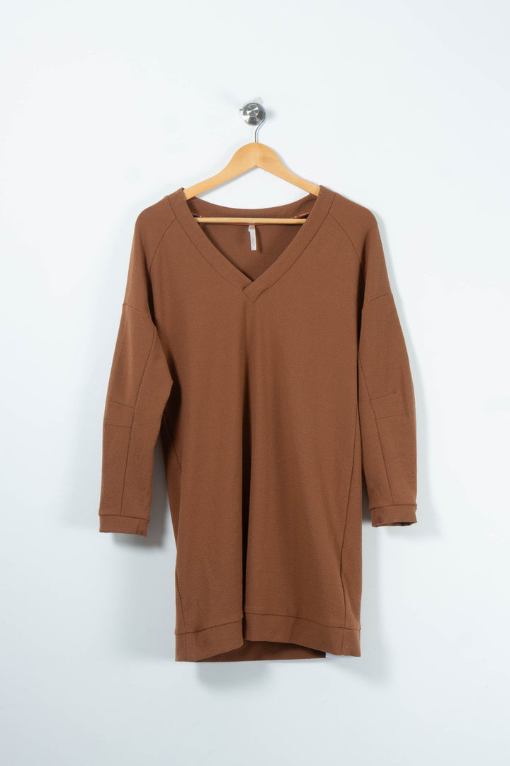 Robe Pull Marron - Taille XS/34 de la marque I.Code | PARAD89123 - Vendu par Paradigme - Image 2