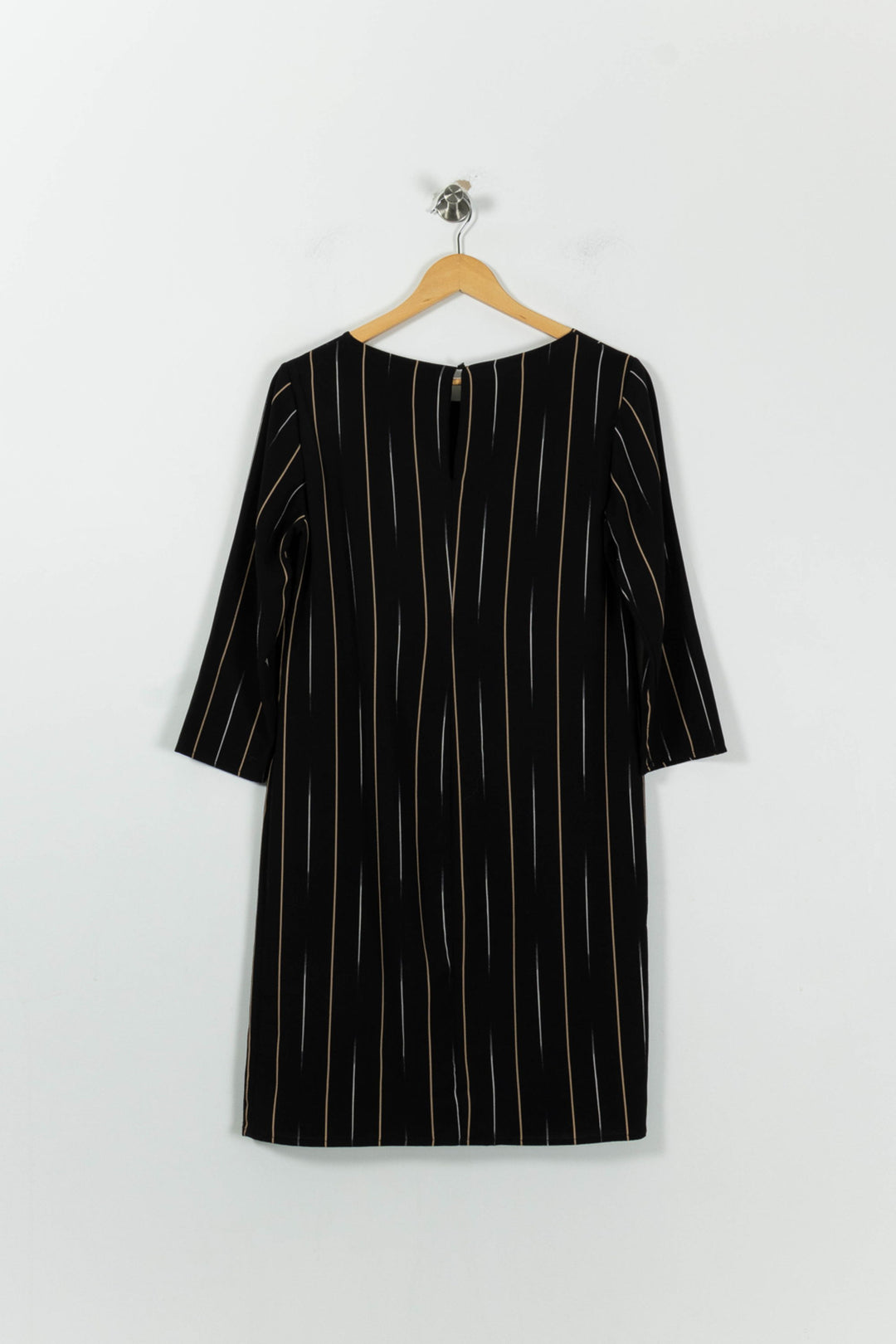 Robe Droite Noire et Beige - Taille S/36 de la marque La Fée Maraboutée | PARAD89125 - Vendu par Paradigme - Image 4