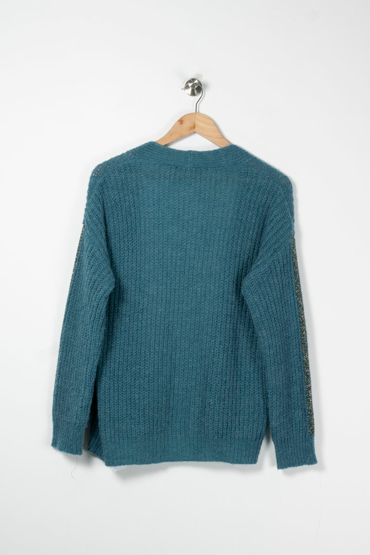 Gilet Bleu - Taille S/36 de la marque La Fée Maraboutée | PARAD89128 - Vendu par Paradigme - Image 4