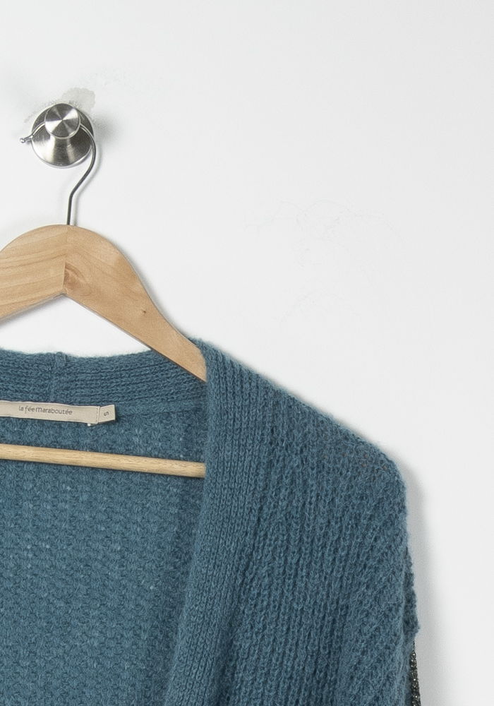 Gilet Bleu - Taille S/36 de la marque La Fée Maraboutée | PARAD89128 - Vendu par Paradigme - Image 3