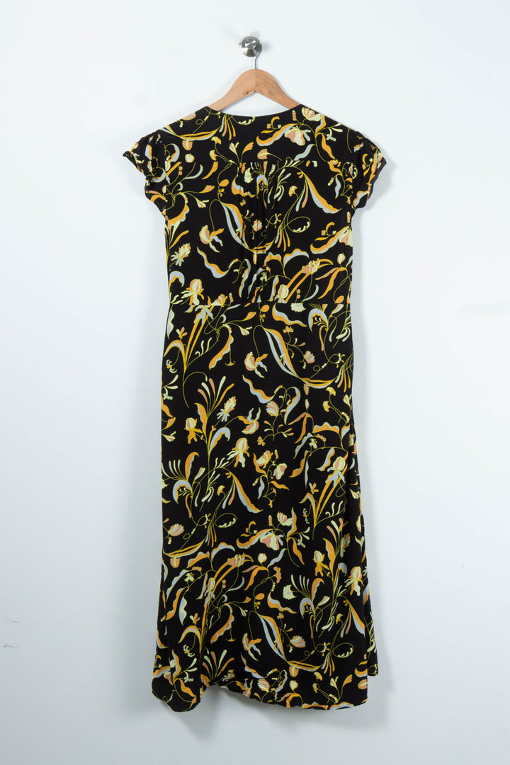 Robe Longue Noire et Jaune - Taille L/40 de la marque Comptoir des Cotonniers | PARAD89140 - Vendu par Paradigme - Image 4
