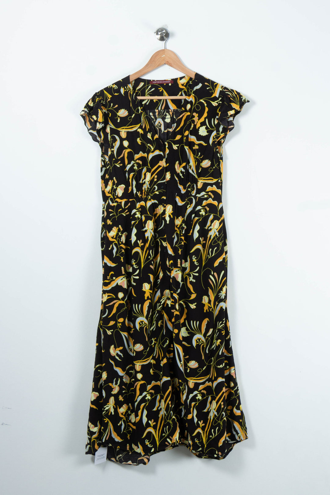 Robe Longue Noire et Jaune - Taille L/40 de la marque Comptoir des Cotonniers | PARAD89140 - Vendu par Paradigme - Image 2