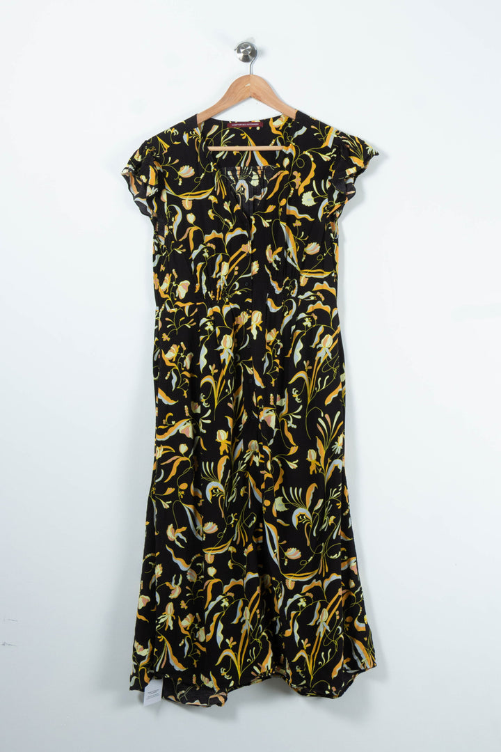 Robe Longue Noire et Jaune - Taille L/40 de la marque Comptoir des Cotonniers | PARAD89140 - Vendu par Paradigme - Image 2