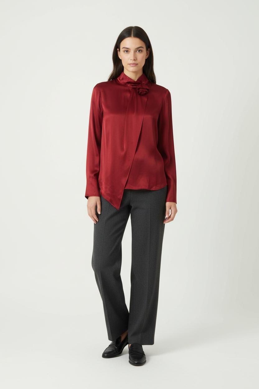 Blouse Bordeaux - Taille M/38 de la marque ZAPA | PARAD89145 - Vendu par Paradigme - Image 1