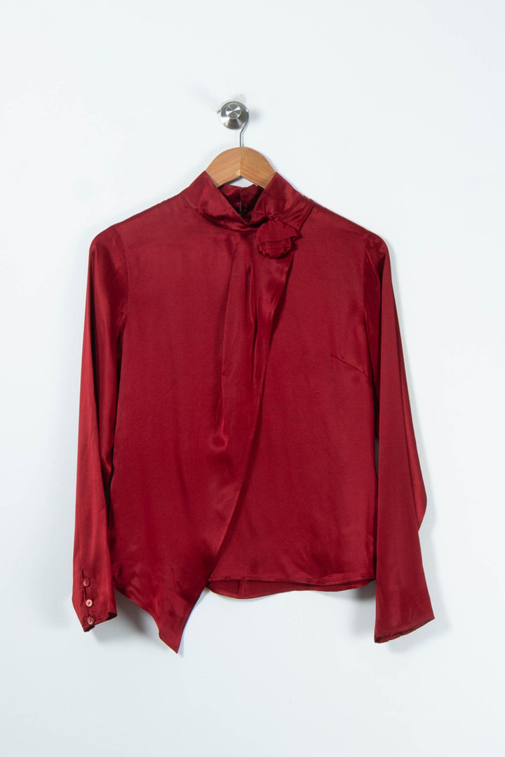 Blouse Bordeaux - Taille M/38 de la marque ZAPA | PARAD89145 - Vendu par Paradigme - Image 2