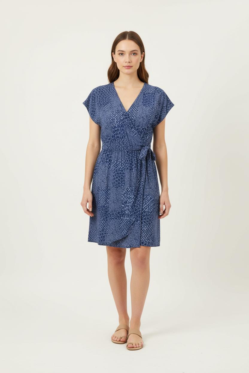 Robe Cache-Cœur Bleue - Taille L/40 de la marque I.Code | PARAD89146 - Vendu par Paradigme - Image 1