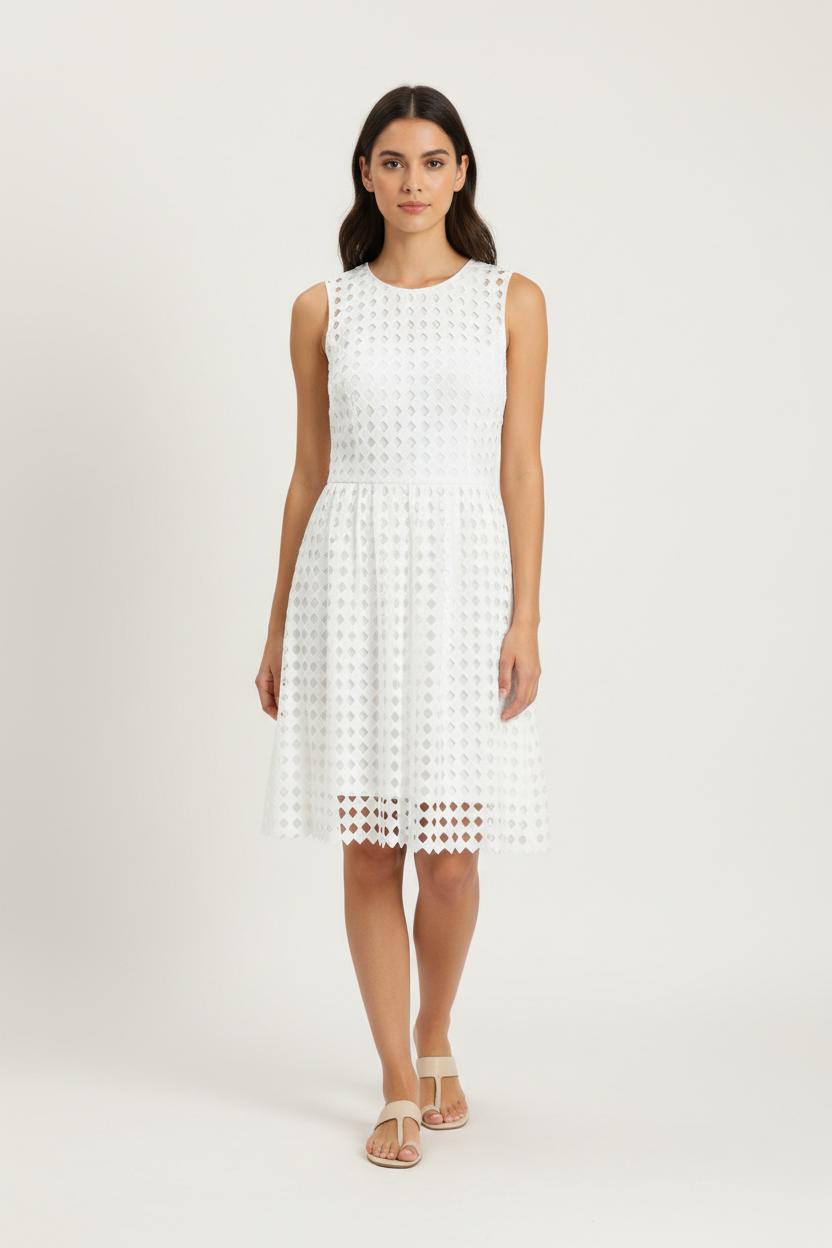 Robe en Dentelle Blanche - Taille S/36 de la marque Derhy | PARAD89150 - Vendu par Paradigme - Image 1