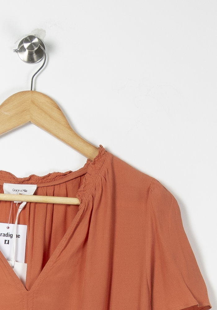 Blouse Orange - Taille S/36 de la marque Grace & Mila | PARAD89181 - Vendu par Paradigme - Image 3