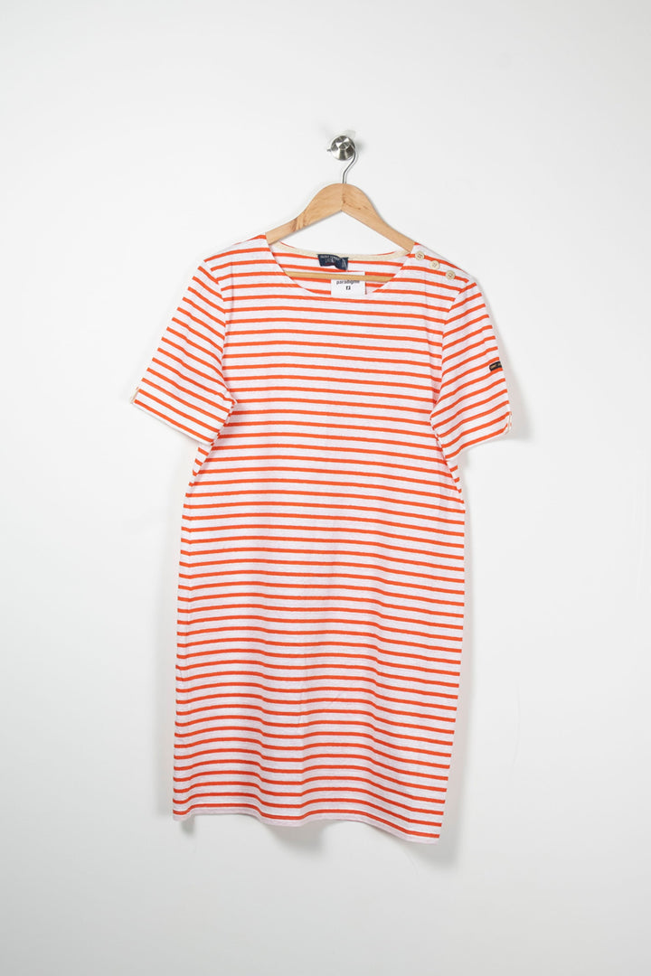 Robe Courte Blanche et Orange - Taille XL/42 de la marque Saint James | PARAD89194 - Vendu par Paradigme - Image 2