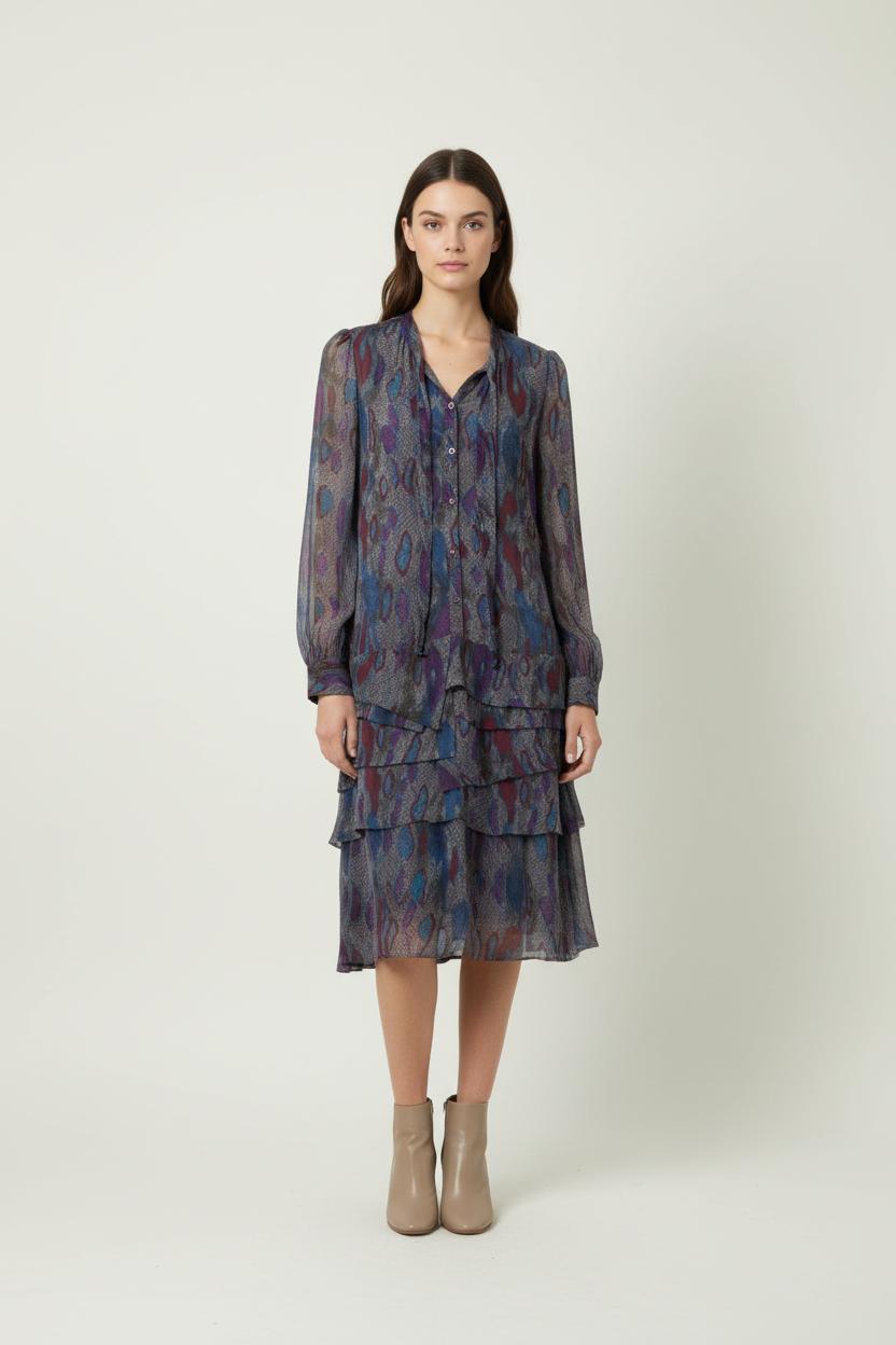 Robe Fluide Bleue et Violette - Taille M/38 de la marque Antik Batik | PARAD89202 - Vendu par Paradigme - Image 1