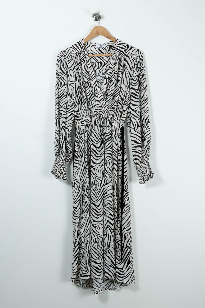 Robe Longue Blanche et Noire - Taille S/36 de la marque Suncoo | PARAD89204 - Vendu par Paradigme - Image 2