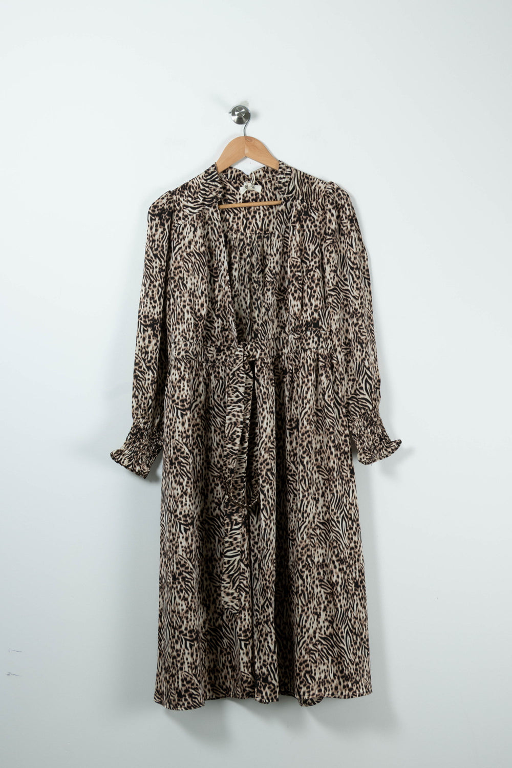 Robe Longue Marron et Beige - Taille S/36 de la marque Suncoo | PARAD89208 - Vendu par Paradigme - Image 2