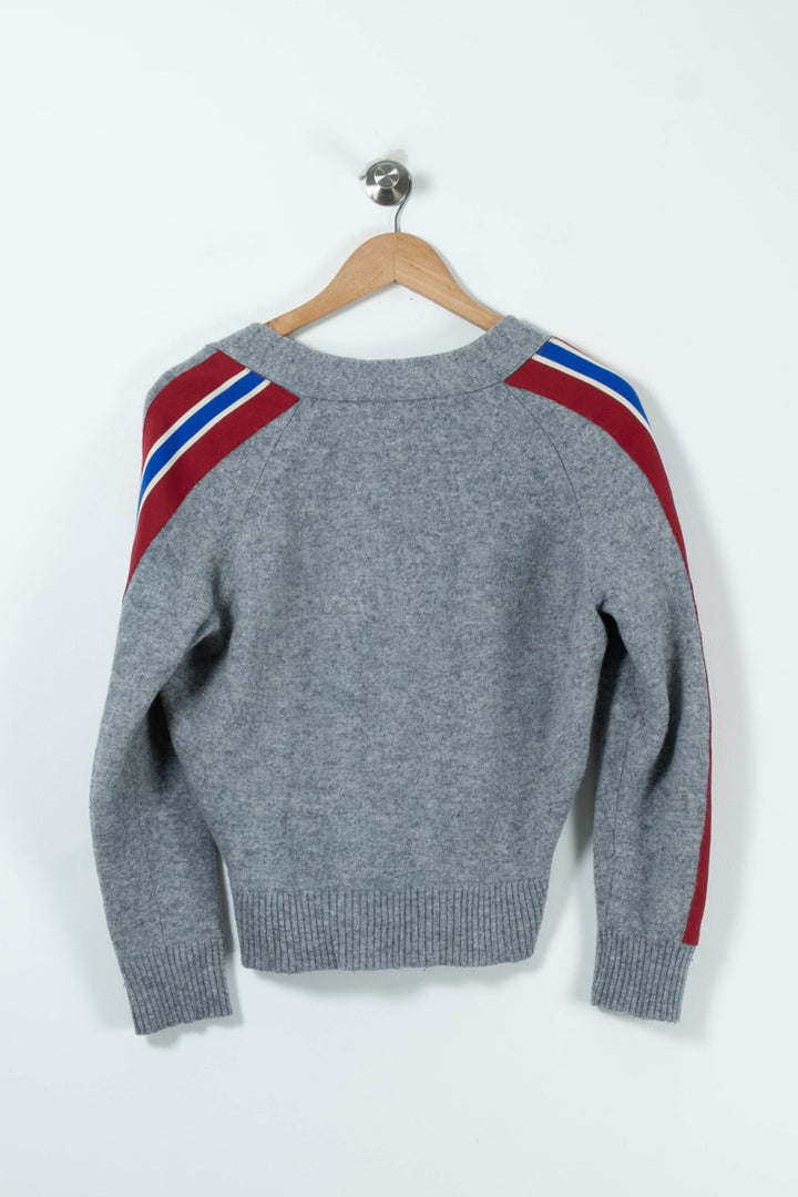 Pull Gris et Rouge - Taille S/36 de la marque Sandro | PARAD89223 - Vendu par Paradigme - Image 4
