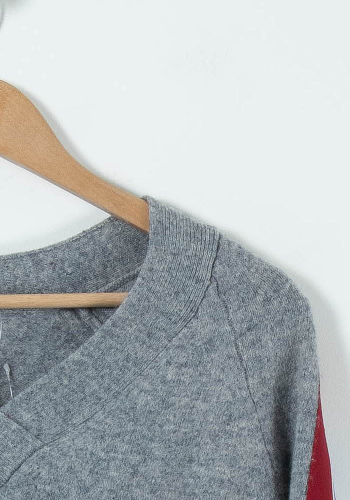 Pull Gris et Rouge - Taille S/36 de la marque Sandro | PARAD89223 - Vendu par Paradigme - Image 3