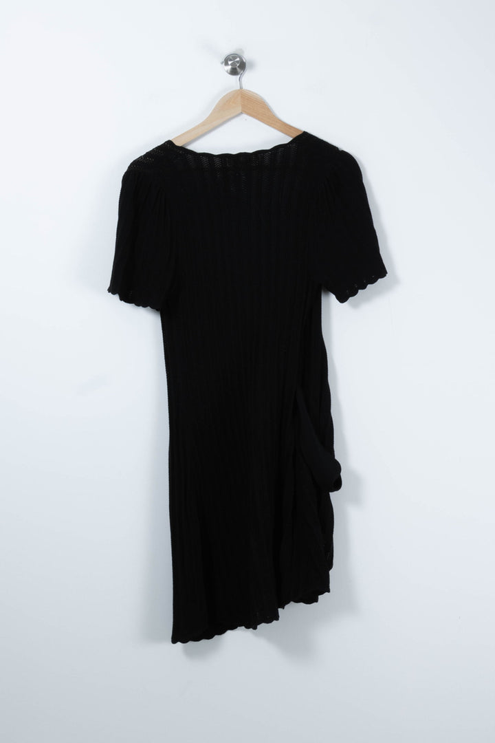Robe Cache-Cœur Noire - Taille S/36 de la marque Sézane | PARAD89224 - Vendu par Paradigme - Image 4