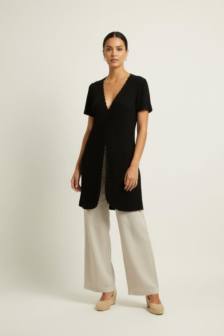 Robe Cache-Cœur Noire - Taille S/36 de la marque Sézane | PARAD89224 - Vendu par Paradigme - Image 1