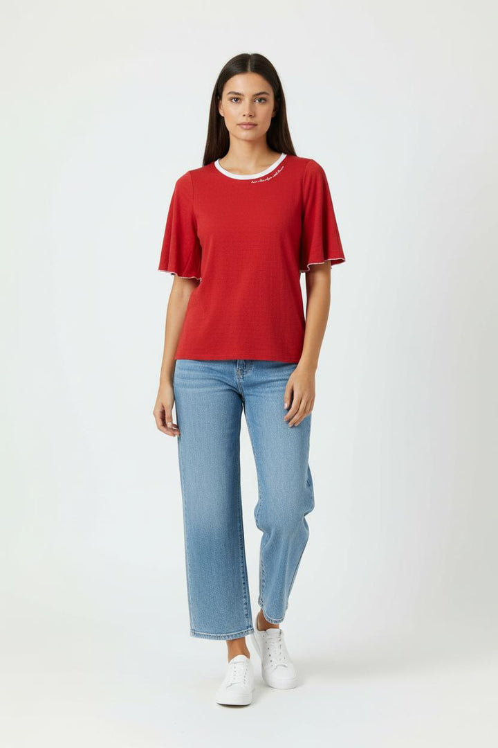 Tee-shirt Rouge - Taille S/36 de la marque Karl Marc John | PARAD89225 - Vendu par Paradigme - Image 1