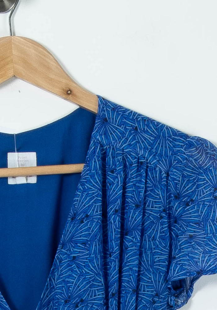 Robe Portefeuille Bleue - Taille S/36 de la marque Soi Paris | PARAD89232 - Vendu par Paradigme - Image 3