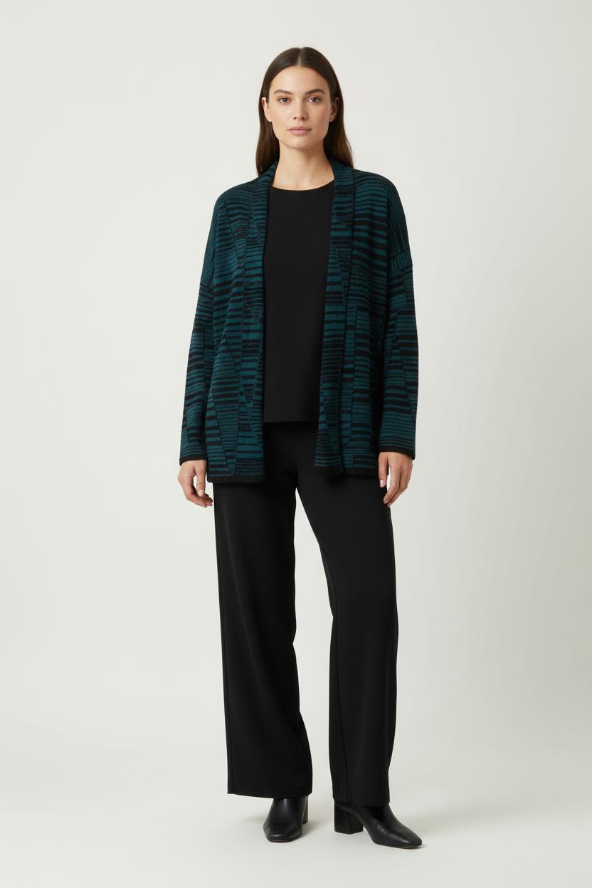 Gilet Vert et Noir - Taille S/36 de la marque La Fée Maraboutée | PARAD89237 - Vendu par Paradigme - Image 1
